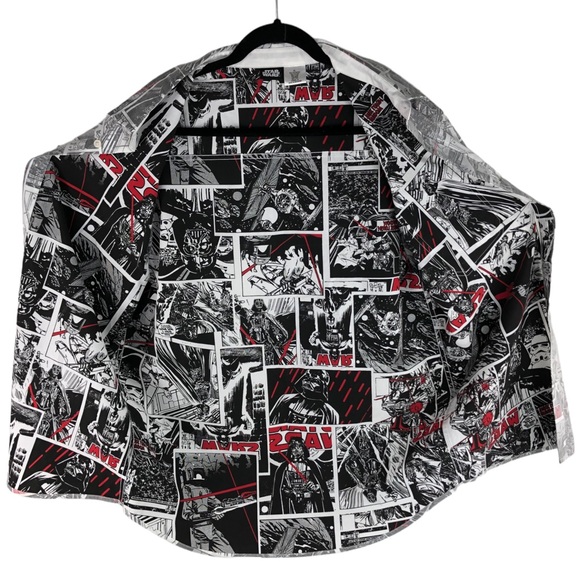 Star Wars Dark Side Reverse Print Camp Shirt RARE - Picture 4 of 6